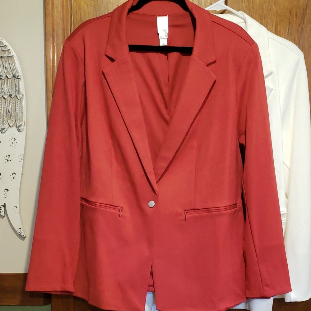 Wynne Layers Soft Stretch Snap Closure Blazer 1X NWOT